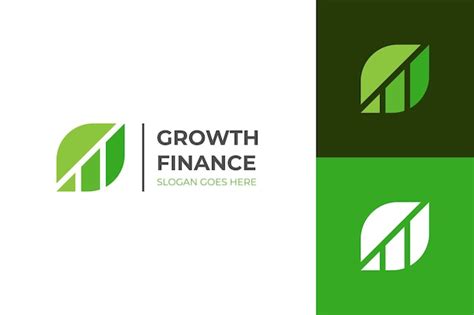 Dise O De Icono De Logotipo De Crecimiento Financiero Con Hoja Y Flecha