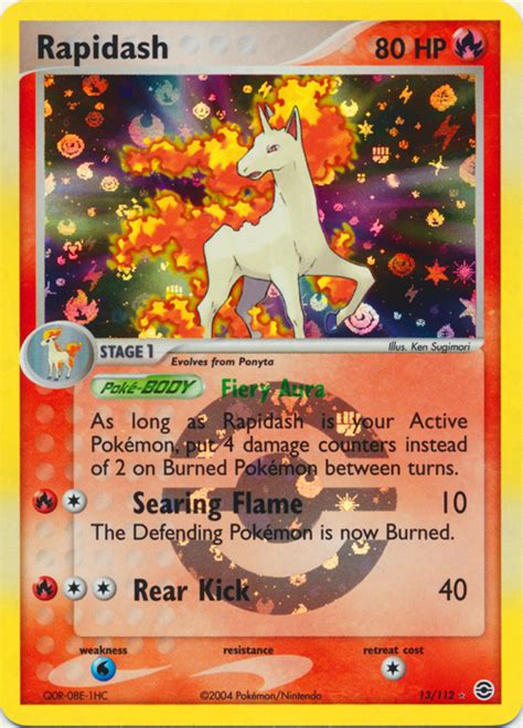 Pok Mon Ex Firered Leafgreen Card Rapidash Parallel Reverse Holo