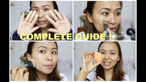 How To Apply Liquid Foundation Fingers Brushes And Sponge Complete Demo Titi S Corner