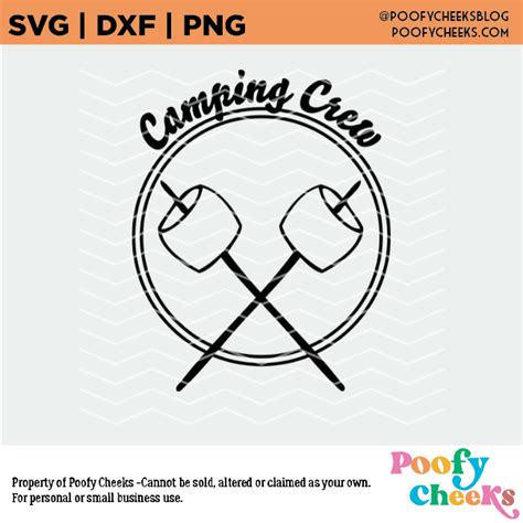 Camping Crew SVG DXF PNG For Cricut And Silhouette Poofy Cheeks