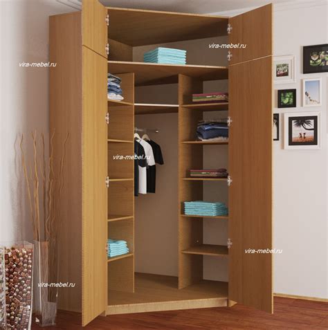 Угловой большой шкаф распашной - 86 фото