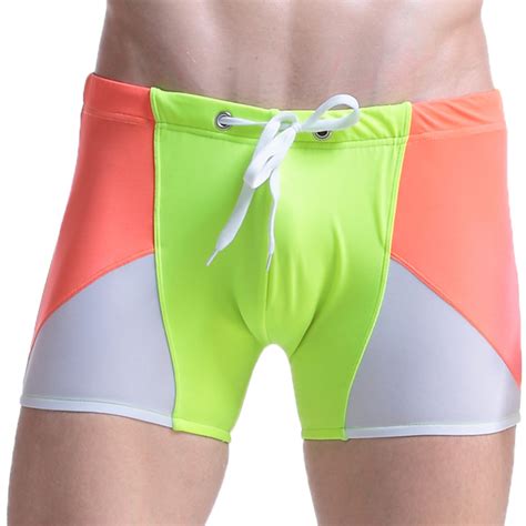 Icvfdpl Men Swim Trunks Briefs Sexy Lace Up Assorted Colors Embarrassing Swimming Hot Spring