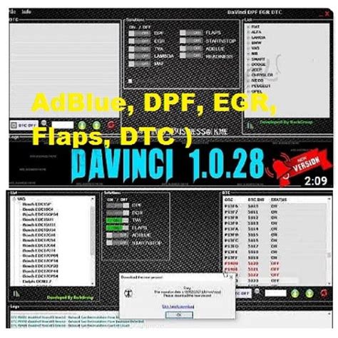 Newest Davinci Pro Dpf Egr Flaps Adblue Off Ecu Software Off