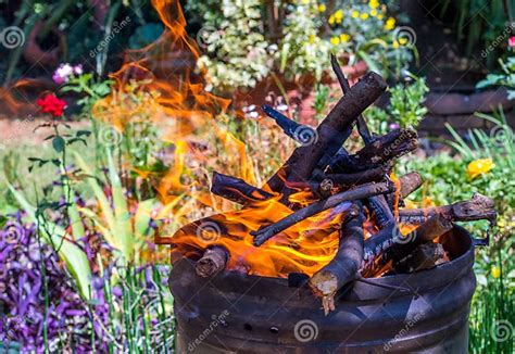 A Braai Fire Outdoor Living A South African Tradition Stock Image