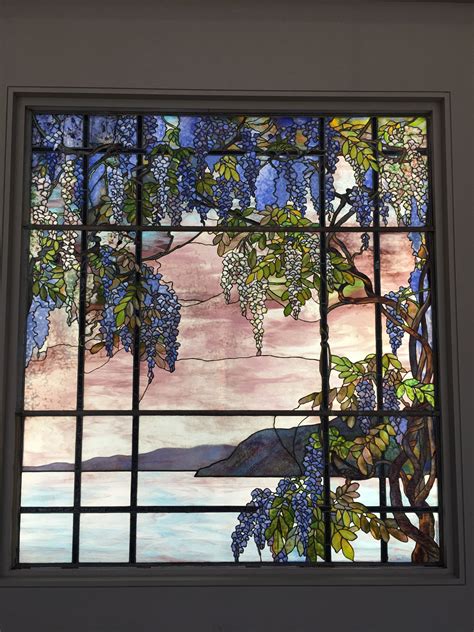 View Of Oyster Bay Tiffany Window At The Metropolitan Stained Glass Designs Stained Glass Art