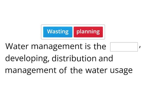 Water Management Describe The Importance Of Water Management In Our