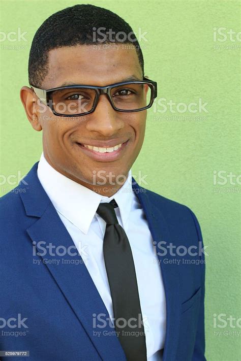 Happy African Businessman In A Blue Suit Stock Photo Download Image