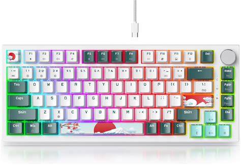 Fogruaden Wired Percent Hot Swappable Mechanical Keyboard Red Switch TKL Mechanical