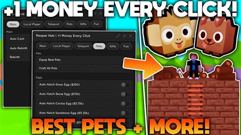 OP 1 Money Every Click ROBLOX Hack Script GUI Auto Farm Auto