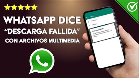 Por qué WHATSAPP dice descarga fallida con fotos audios o vídeos