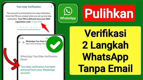 Cara Memulihkan Pin Verifikasi Dua Langkah Whatsapp Tanpa Email