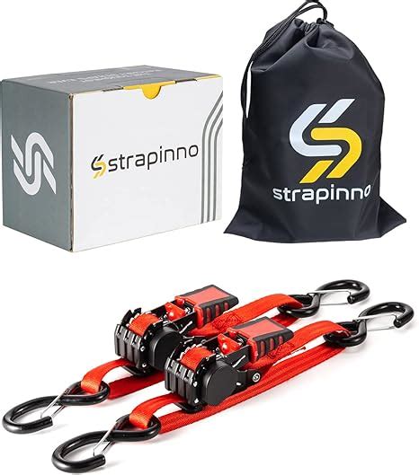 Strapinno Retractable Ratchet Straps 1 In X 2 5 Ft Heavy Duty Boat