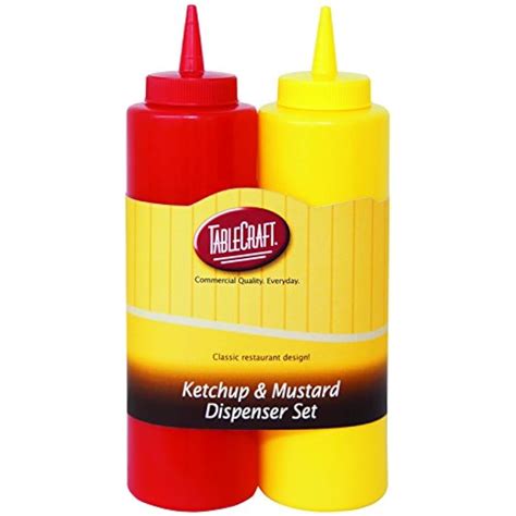 Tablecraft 112km Nostalgia 2 Piece Ketchup Mustard Dispenser Set 12