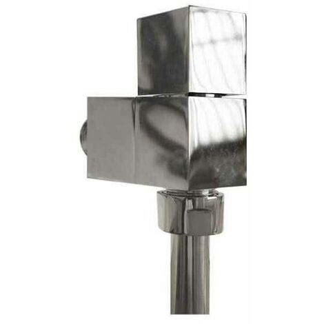 Vogue Piazza Square Manual Angled Radiator Valve Chrome