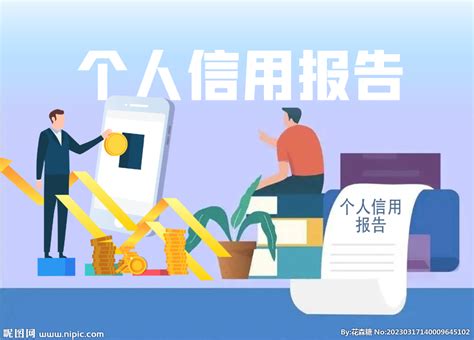 个人信用报告银行理财插图设计图金融货币商务金融设计图库昵图网