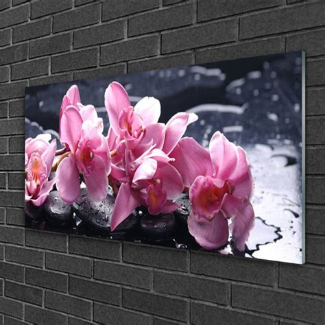 Brayden Studio Glasbild Flower Stones Floral Wayfair De