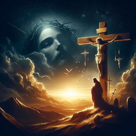 Premium Photo Good Friday Background With Jesus Christ And Cross