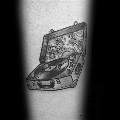 50 Vinyl Record Tattoo Designs For Men Long Playing Ink Ideas