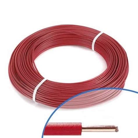 Fil électrique rigide HO7VU 2 5² rouge Couronne de 100m 123elec