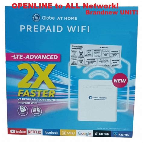 OPENLINE Globe At Home LTE Advanced CAT7 Prepaid WiFi Router Modem ZTE