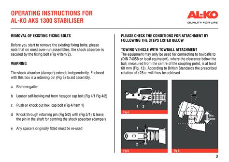 Al Ko Aks 1300 Stabiliser Instructions User Manual