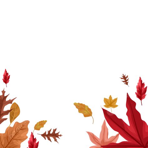 Autumn Frame With Dry Leaves Vector Dry Leaves Autumn Leaves Png And