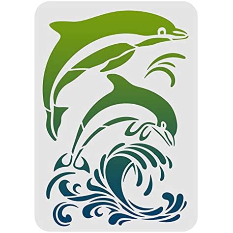 Dolphins Stencil 117x83 Inch Dolphin Mural Stencil Sea Ocean