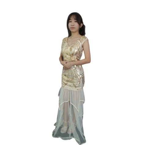 Gold Sequin Long Dress [Rental for 4 days] – Partymix