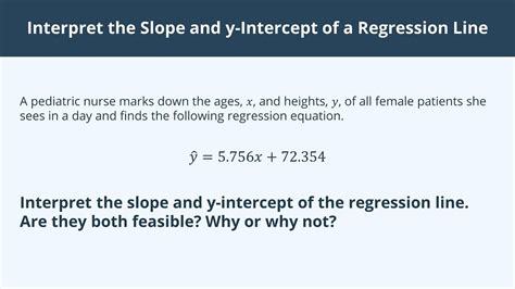 Interpret The Slope And Y Intercept Of A Regression Line Youtube