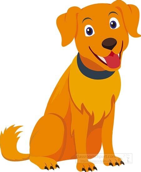 Dog Clipart Cute Dog With Tongue Out Clipart