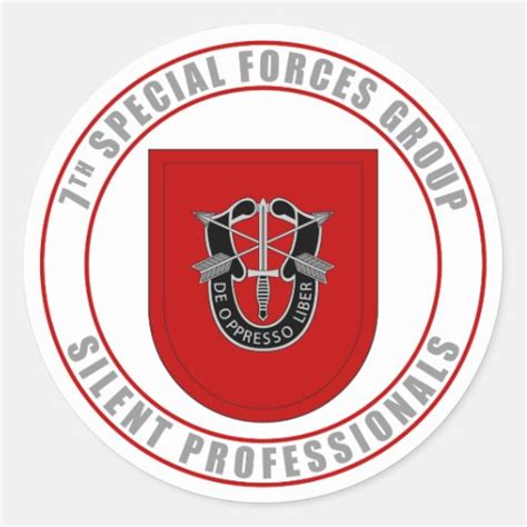 7th Special Forces Group Round Sticker | Zazzle