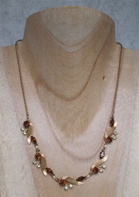 Van Dell Vintage Necklace Earrings Set Elegant 1950s Etsy