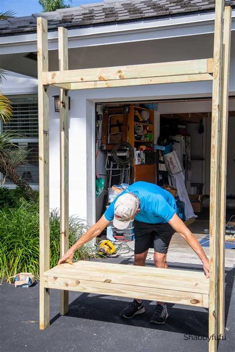 How To Build A Simple Pergola Bench: Tutorial - shabbyfufu.com