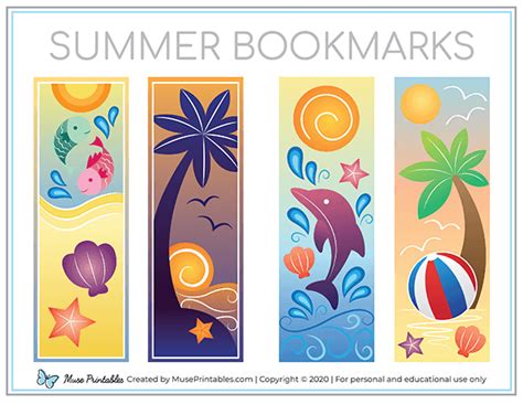 Printable Summer Bookmarks