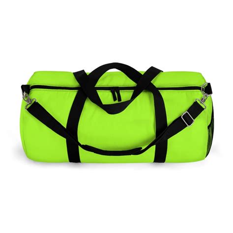 Lime Green Duffel Bag Lightweight And Durable Black Durable Etsy