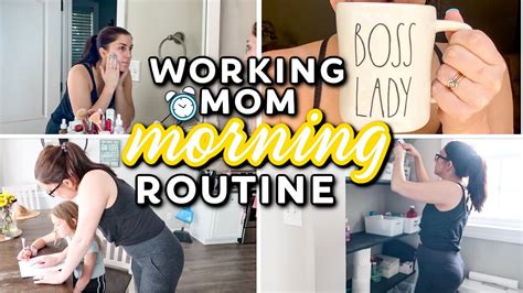 Realistic Working Mom Morning Routine 2021 Productive Full Time Working Mom Routine Youtube