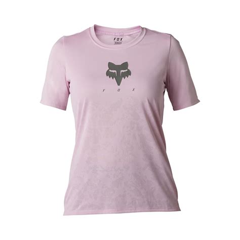 Fox Girls MTB Jersey Short Sleeve Ranger Tru Dri Blush Maciag Offroad