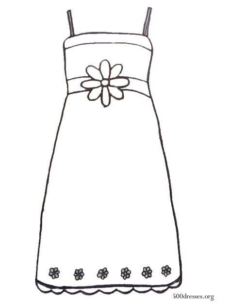 Printable Dress Coloring Pages