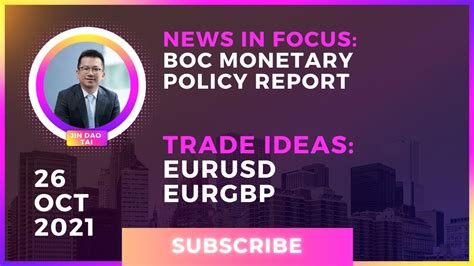 26OCT News In Focus BOC Monetary Policy Report Trade Ideas On