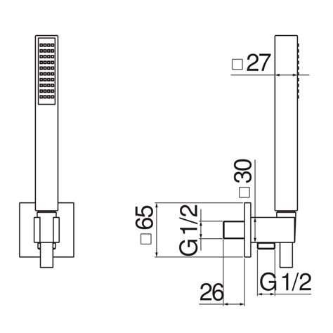 Nobili AD146 30CR SEVEN Set Doccia Con Doccetta E Presa Acqua Finitura