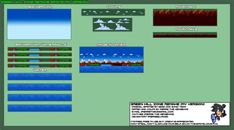 Green Hill Zone Remake Sprite Sheet My Version By Pierreelvro31 On