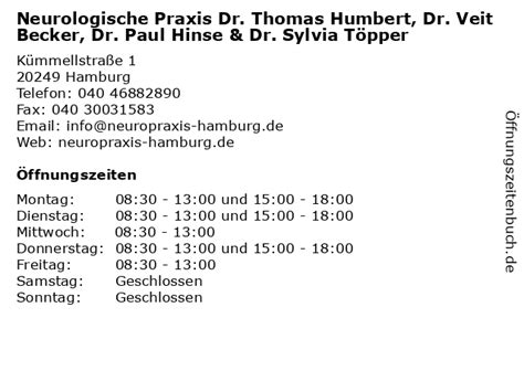 Neurologische Praxis Dr Thomas Humbert Dr Veit Becker Dr Paul