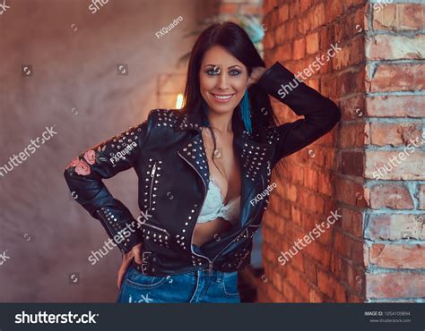Happy Sexy Sensual Brunette Posing Underwear Stock Photo Shutterstock