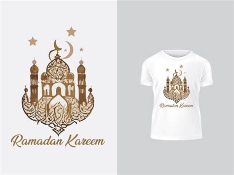 Premium Vector Vector Ramadan Kareem Lettering Style Tshirt Design