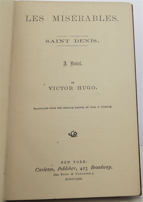 Les Miserables | Victor Hugo | First US edition