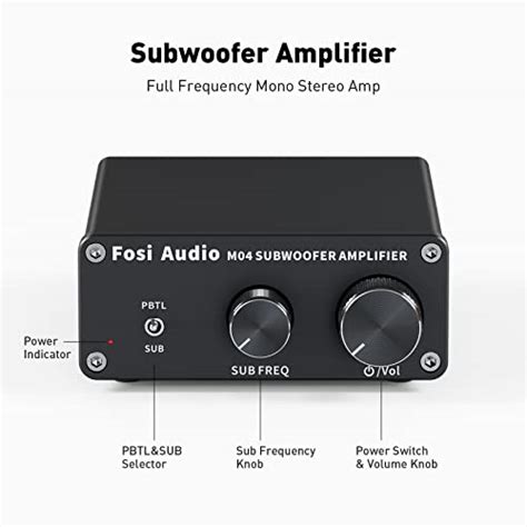 Fosi Audio M Subwoofer Amplifier For Home Theater Mono Channel