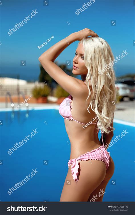Beautiful Sexy Blond Woman Bikini Model Stock Photo 473065195 Shutterstock