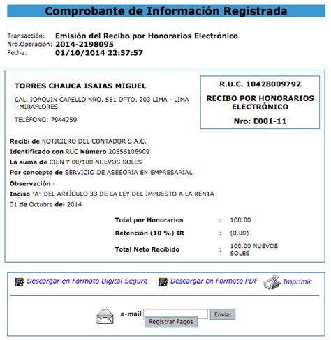 Sunat Te Permitirá Emitir Recibos Por Honorarios Desde Tu Móvil