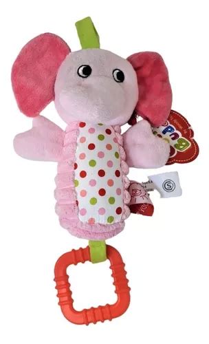 Sonajero Cunero Elefante Rosa Con Mordillo Woody Toys MercadoLibre