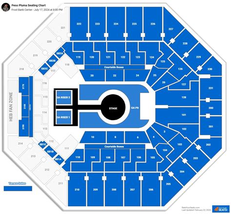 Frost Bank Center Concert Seating Chart